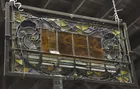 Small Antq. Stained & Jewelled Glass Window