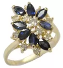 14K Sapphire & Diamond Ring