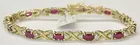 14K Bracelet with Rubies & Diamonds