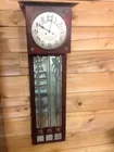 Drug Store clock with walnut finish