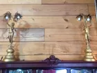 Newel Post Spelter Lamp w/gold leaf 