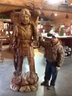 Aprox 8ft Tall Hand carved statue