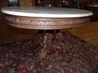 Thomas and BrooksWalnut Marble-Top Table