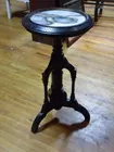 Marble black ebonized table