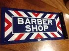 Porcelain Barber Shop sign