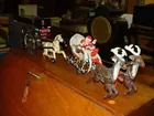 Cast Iron Santa & Reindeer