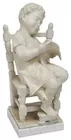 Marble Sculpture of Girl Reading