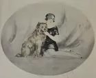 Sgd. Icart Etching w/Dog, LE BERGER