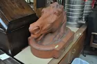 Terra Cotta Horse Head (ears broken)
