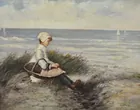 Painting of Girl at Seaside