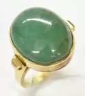 14K Ring w/Cabochon Emerald