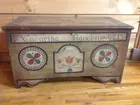Hand Painted Scandinavian Blanket Chest