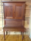 Walnut Plantation Desk w/ Bookcase