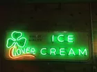 Neon Clover Ice Cream Sign 