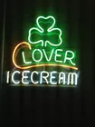 Small Neon Clover Ice Cream Sign