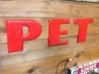 Porcelain painted sign PET