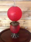 Red Satin Oil Lamp