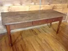 2 Board Top Primitive Farm Table