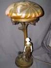 P Tereszczuk Bronze lamp, Galle shade