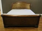 Henredon Oak Sleigh Bed