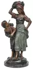 20 in. Tall Colored Bronze on Marble Base