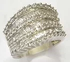 14K White Gold & Diamonds Ring