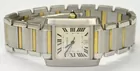 Men's 18K Cartier Watch w/Box & Book