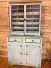 12 Pane Primitive Step-Back Cupboard