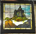26 x 27 in. Window w/Stained Glass