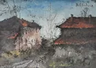 Sgd. A. Salvadori Small Oil on Board
