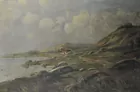 Oil on Canvas, Lake & Rolling Hills