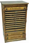 Cvd. Oak Eastlake 14-Drawer Spool Cabinet