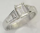 14K 1.04 Ct Diamond Ring, 1 Cttw Side Diamonds