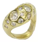 18K Gold 3 Cttw Modern Design Diamond Ring