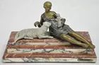 Art Deco Metal & Marble Sculpture