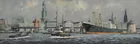 Oil Painting of Ships sgd. Gio Bruno