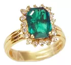 3 Carat Emerald & Diamond Ring