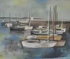 Painting of Sailboats sgd. Bonfort