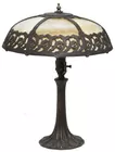 Antq. Slag Glass Panel Lamp