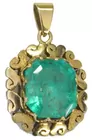 14K Pendant w/27.5 Carat Emerald