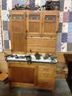 Solid Oak Kitchen Cabinet w/Flour Bin