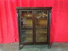 Oak 2 Door Bookcase with Lion's Head