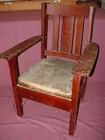 Mission Style Chair Partial Lable