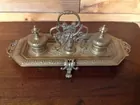 Early Brass Inkwell