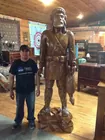 Huge Hand Carved Wooden Statue