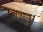 Primitive Stretcher Table w/3 Drawers
