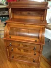 Walnut Victorian Cylinder Desk