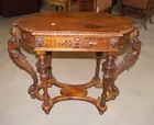 Ornately Carved Modern Side Table