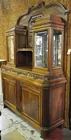 Carved Antq. Cabinet w/Mirrored Hutch