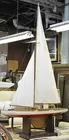 Lg. Handmade Vintage Model Sailboat